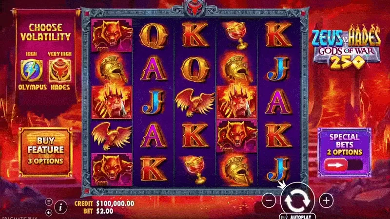 Zeus vs Hades – Gods of War 250